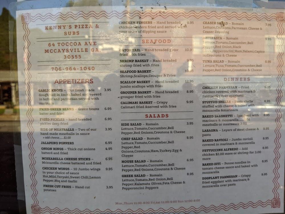 Kenny's Pizza & Subs Menu image 4